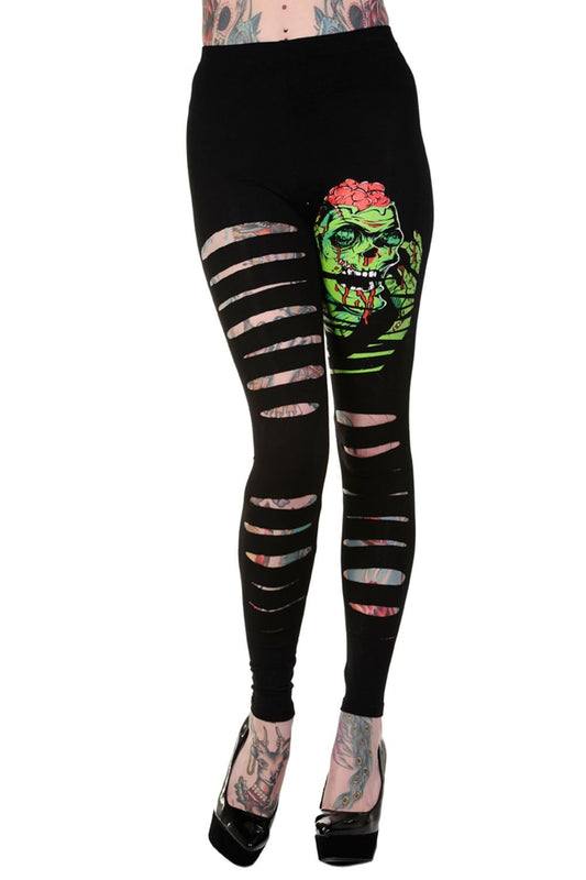 Banned Alternative Slashed Zombie Leggings