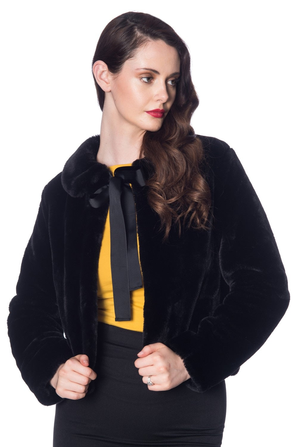 Banned Alternative ROCK N ROLL LEOPARD SWING FUR JACKET