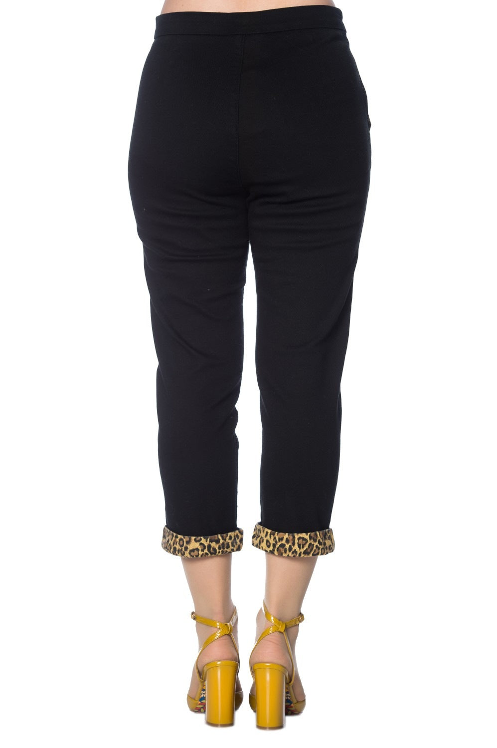 Banned Alternative ROCK N ROLL LEOPARD DENIM CAPRI PANTS