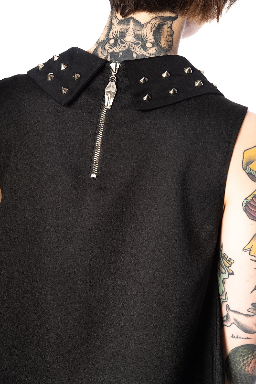 Banned Alternative URBAN VAMP COLLAR STUDS DRESS