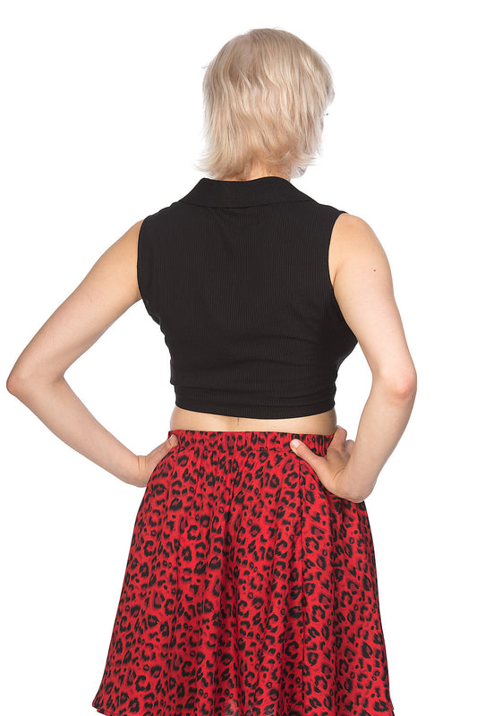 Banned Alternative BAT WINGED COLLAR TIE BLOUSE