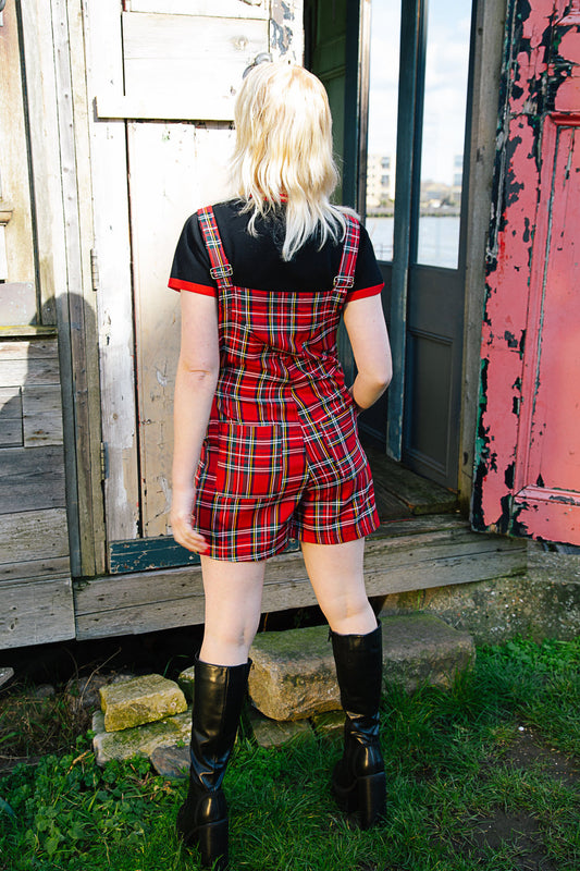 Banned Alternative LIFES TOO SHORT DUNGAREES