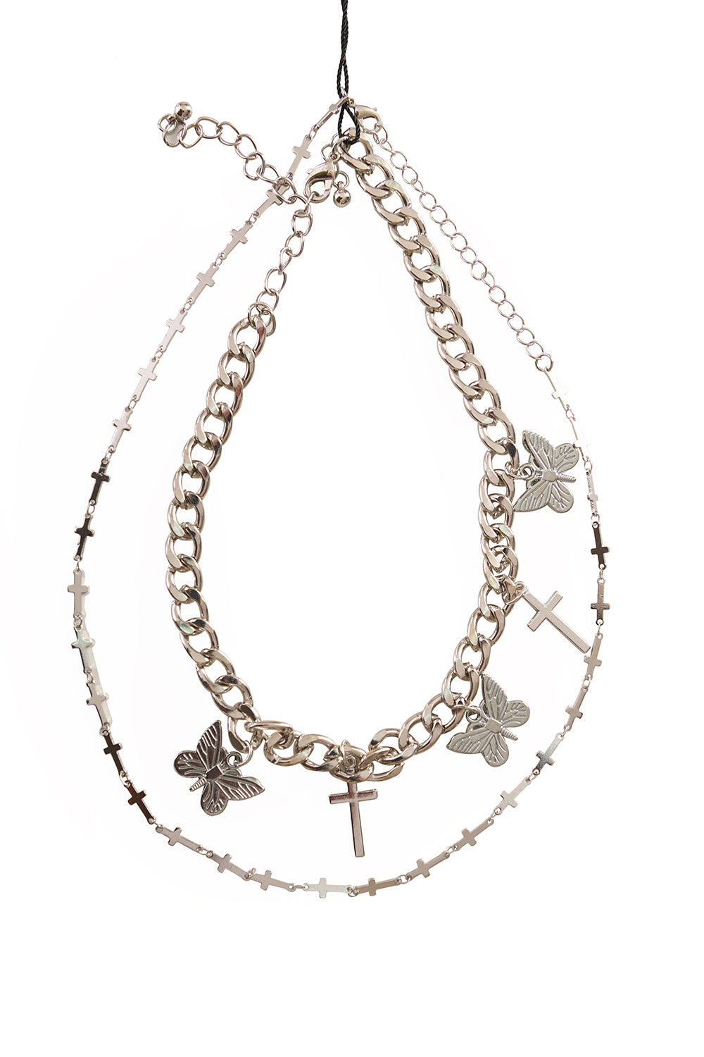 Banned Alternative PREY BIRD STACKED NECKLACE