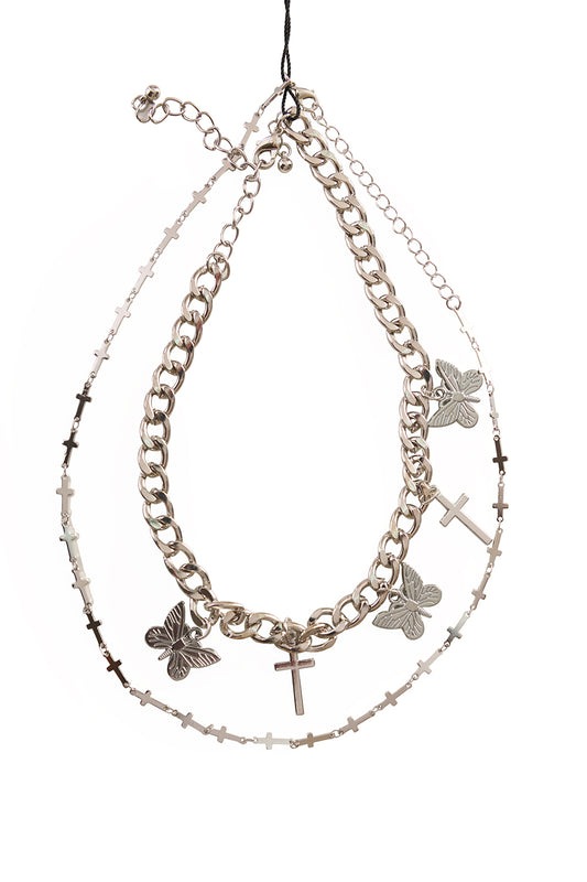 Banned Alternative PREY BIRD STACKED NECKLACE