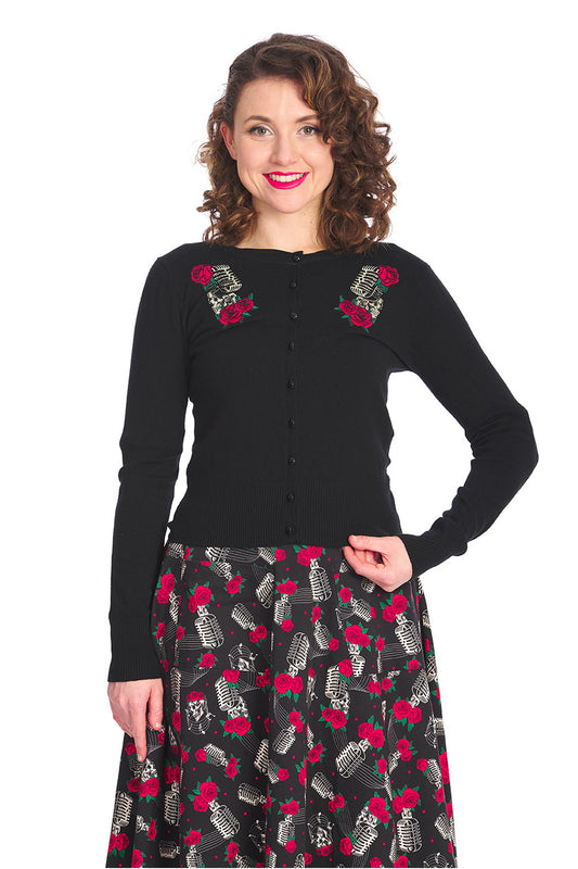 Banned Alternative SINGING ROSE CARDIGAN