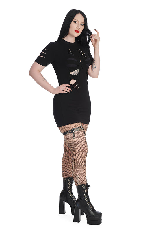 Banned Alternative BLACK TOXIC TEARS DRESS