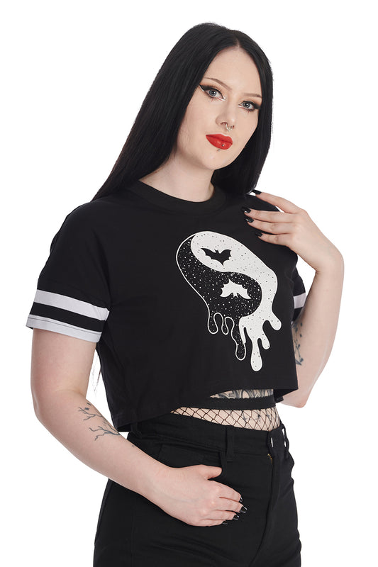 Banned Alternative YIN YANG MASTER CROPPED TOP