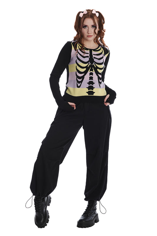 Banned Alternative NANA SKELETON STRIPED JUMPER