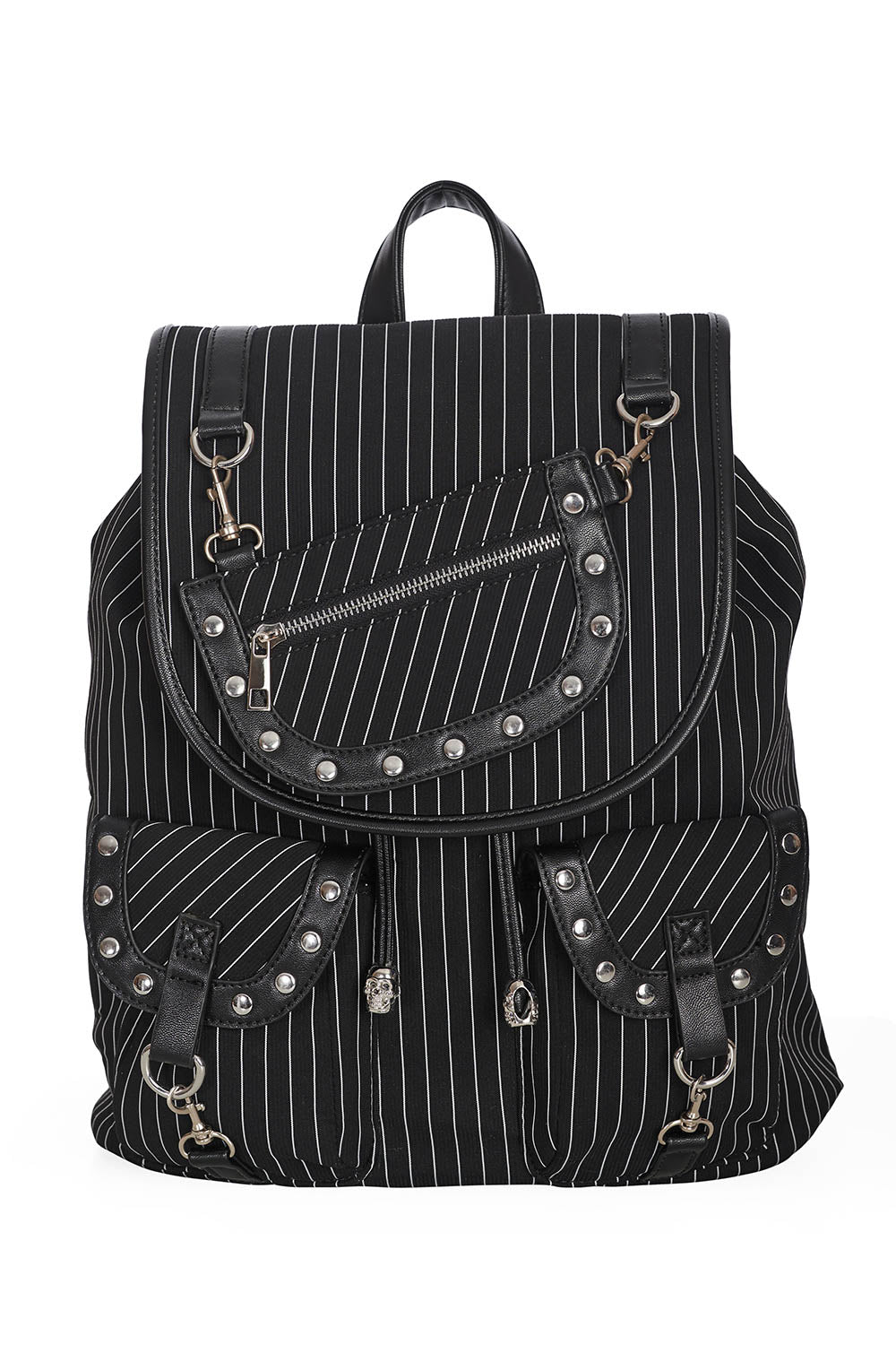 BANNED's Iconic Yamy Multi-Style Backpack | Gothic Skull Detachable Pouch Bag