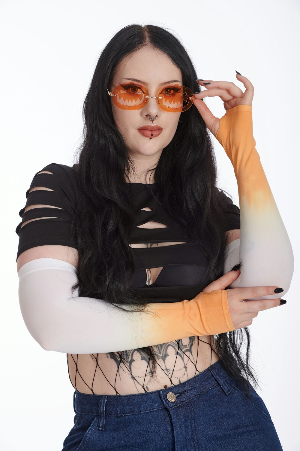 Banned Alternative NIKKI GRADIENT FINGEERLESS GLOVES