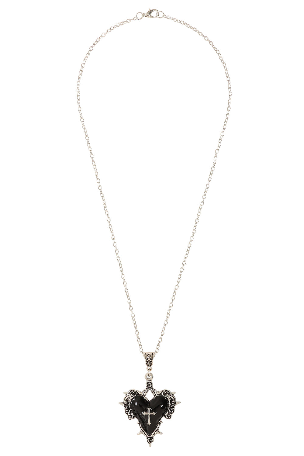 Banned Alternative Black Crimson Heart Necklace