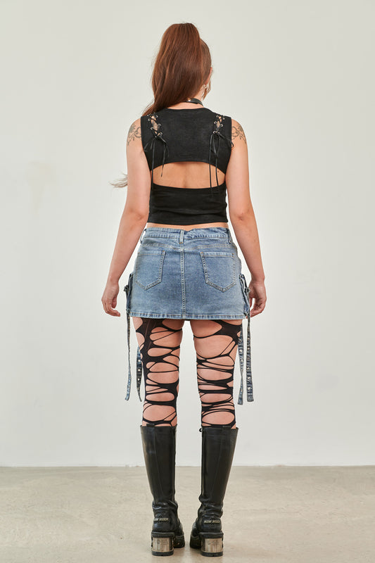 Banned Alternative Denim/Blue Denim Dita Shorts