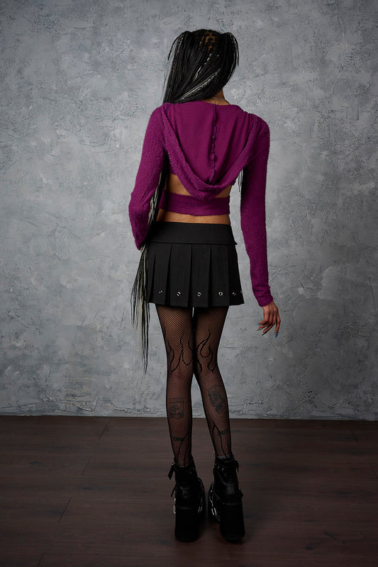 Banned Alternative Black Hall Pass Heartbreaker Skirt