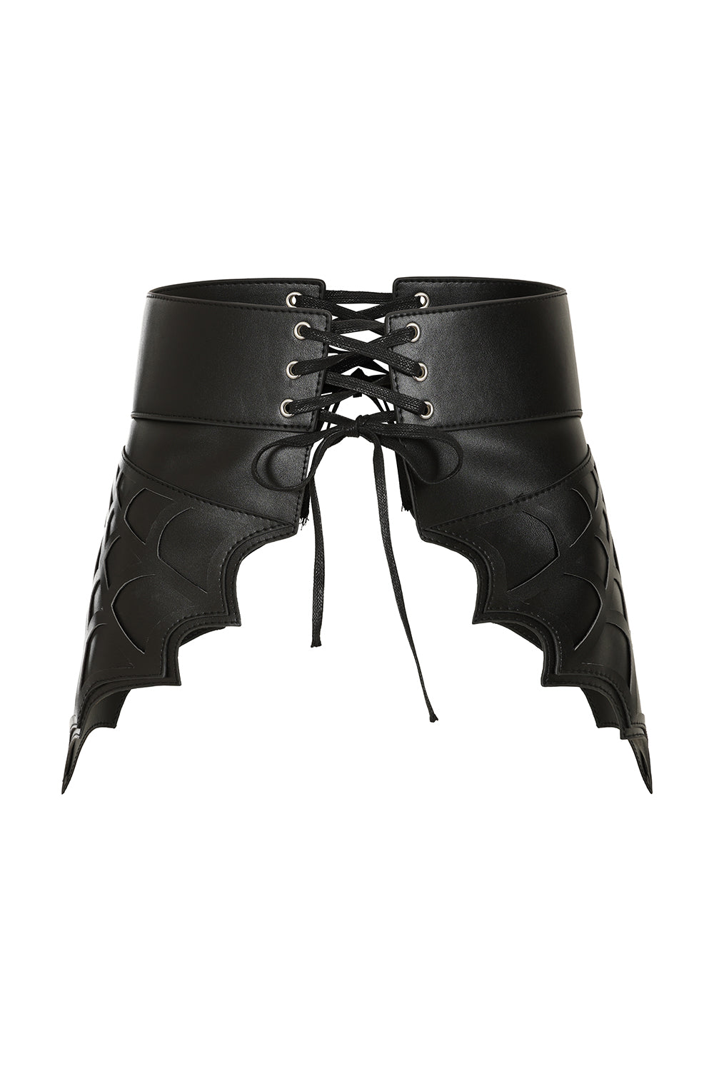 BANNED Twilight Time Corset Belt Adjustable Cut-Out Waist Belt with Gothic Flair