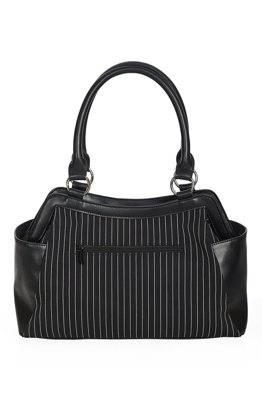 Banned Alternative BLACK CORE PINSTRIPE TOTE BAG