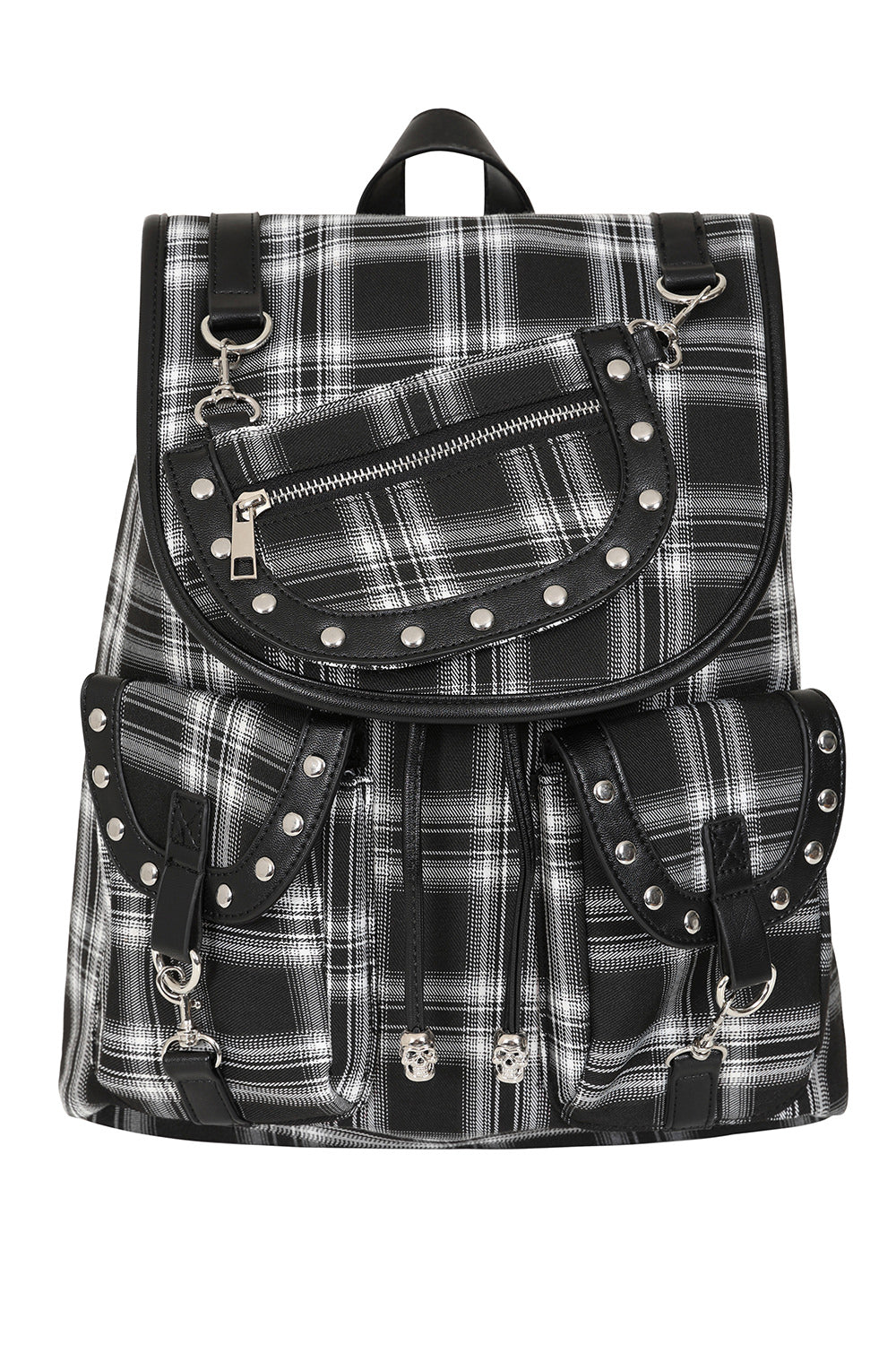 BANNED's Iconic Yamy Multi-Style Backpack | Gothic Skull Detachable Pouch Bag