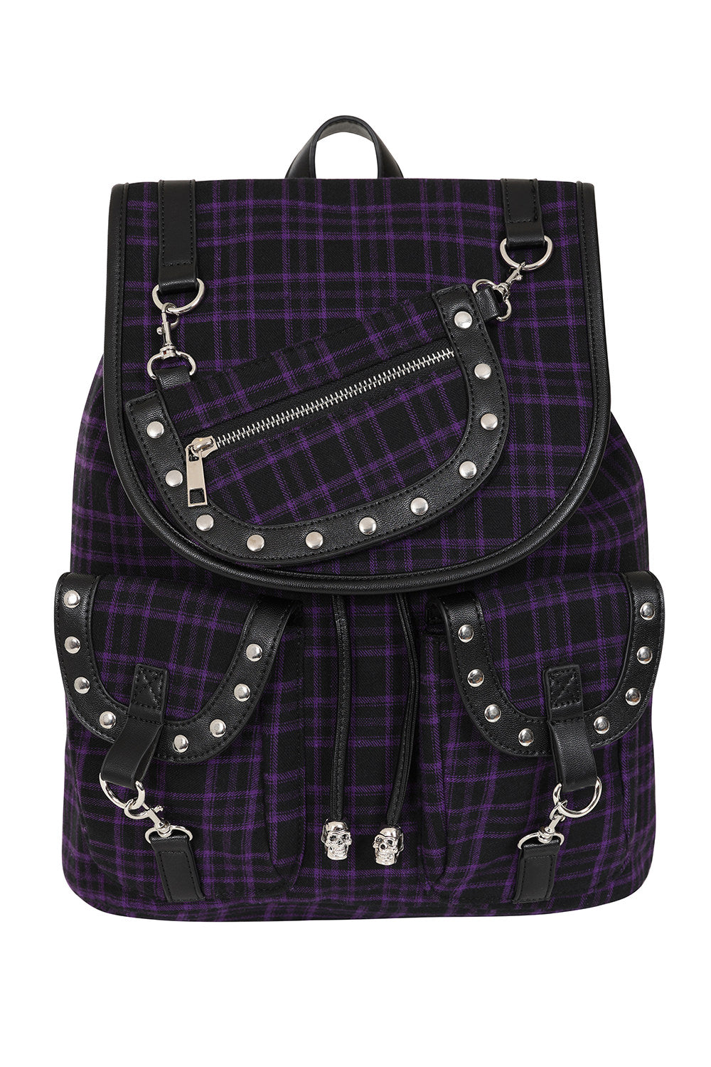BANNED's Iconic Yamy Multi-Style Backpack | Gothic Skull Detachable Pouch Bag