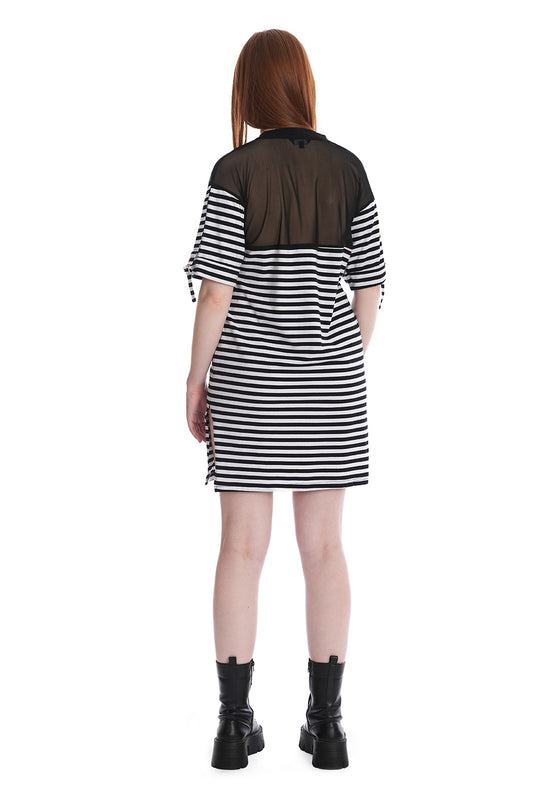 Banned Alternative BELINDA STRIPED T SHIRT DRESS