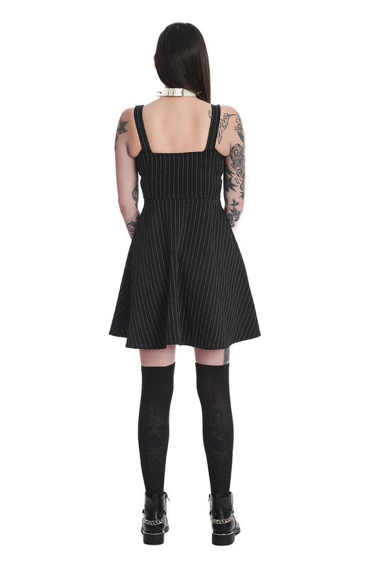 Banned Alternative BELLONA PINSTRIPE DRESS