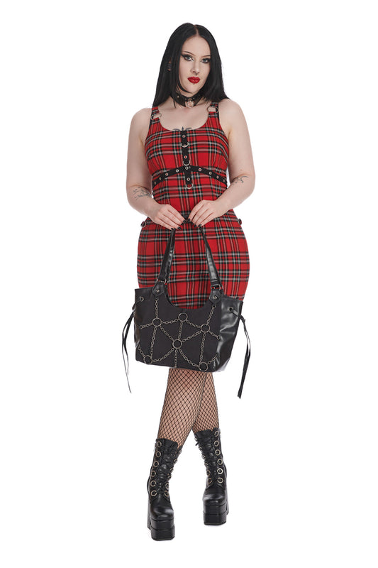 Banned Alternative REBEL RIOT CHECK DRESS