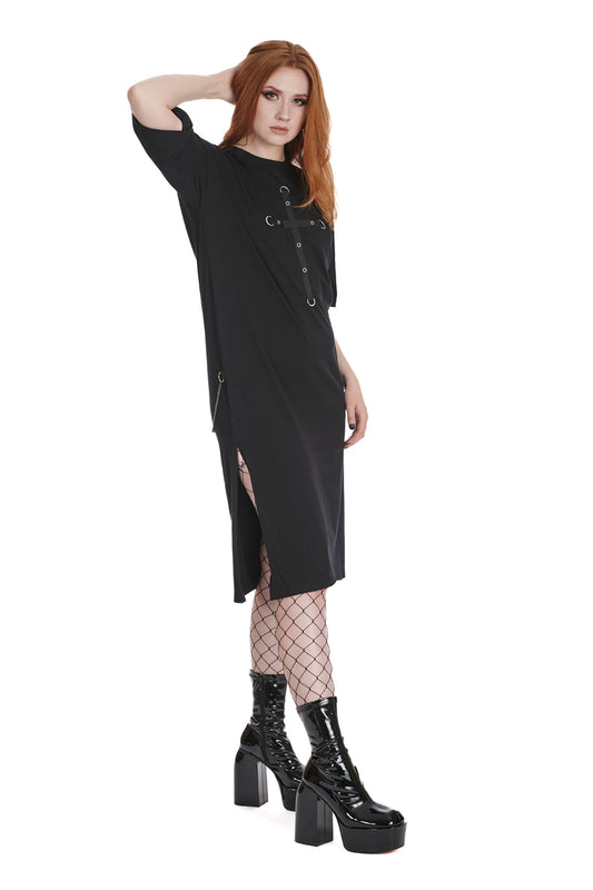 Banned Alternative SPECTRAL NOIRE JERSEY DRESS