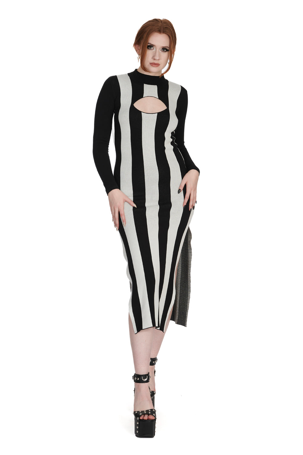 Banned Alternative BELLONA PINSTRIPE DRESS