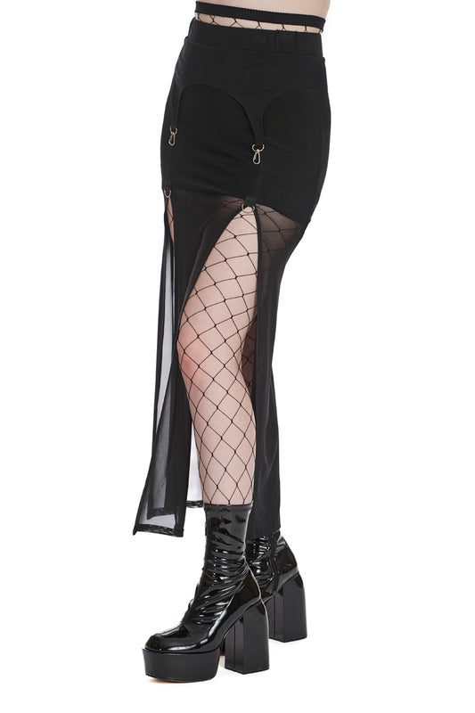 Banned Alternative MOODY MELODY SLIT SKIRT
