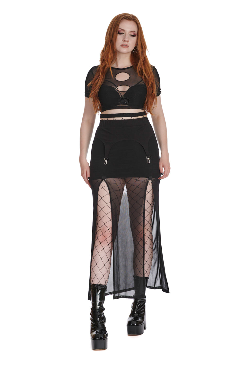 Banned Alternative MOODY MELODY SLIT SKIRT