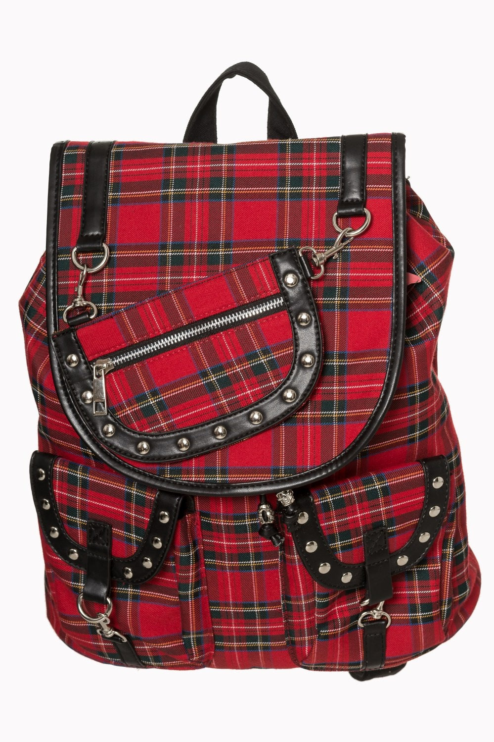 BANNED's Iconic Yamy Multi-Style Backpack | Gothic Skull Detachable Pouch Bag