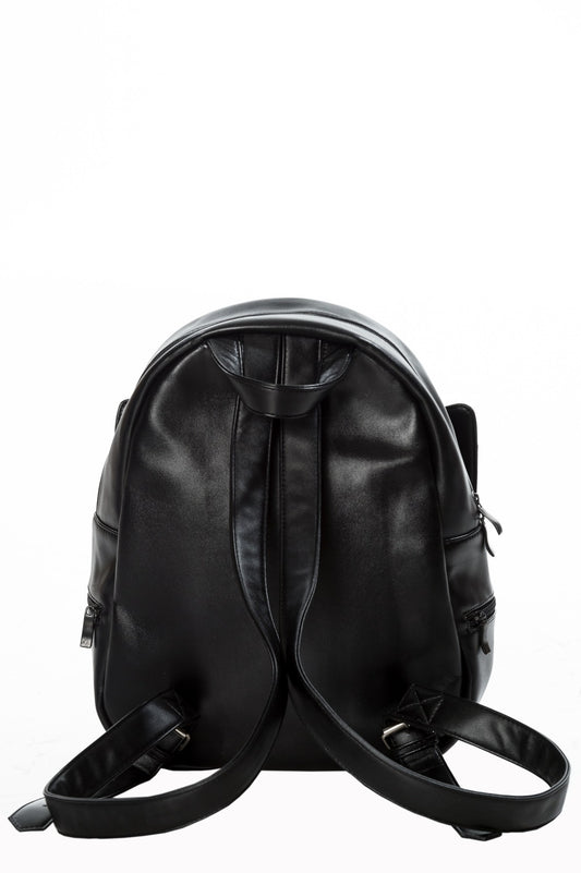 Back of black back pack