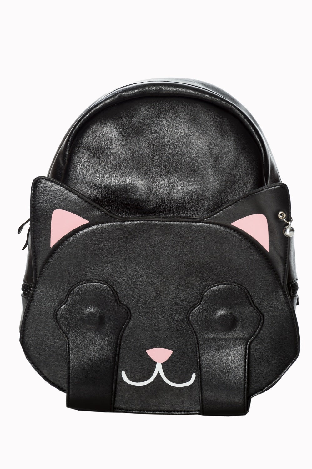Cat back pack with paws hiding eyes via magnets