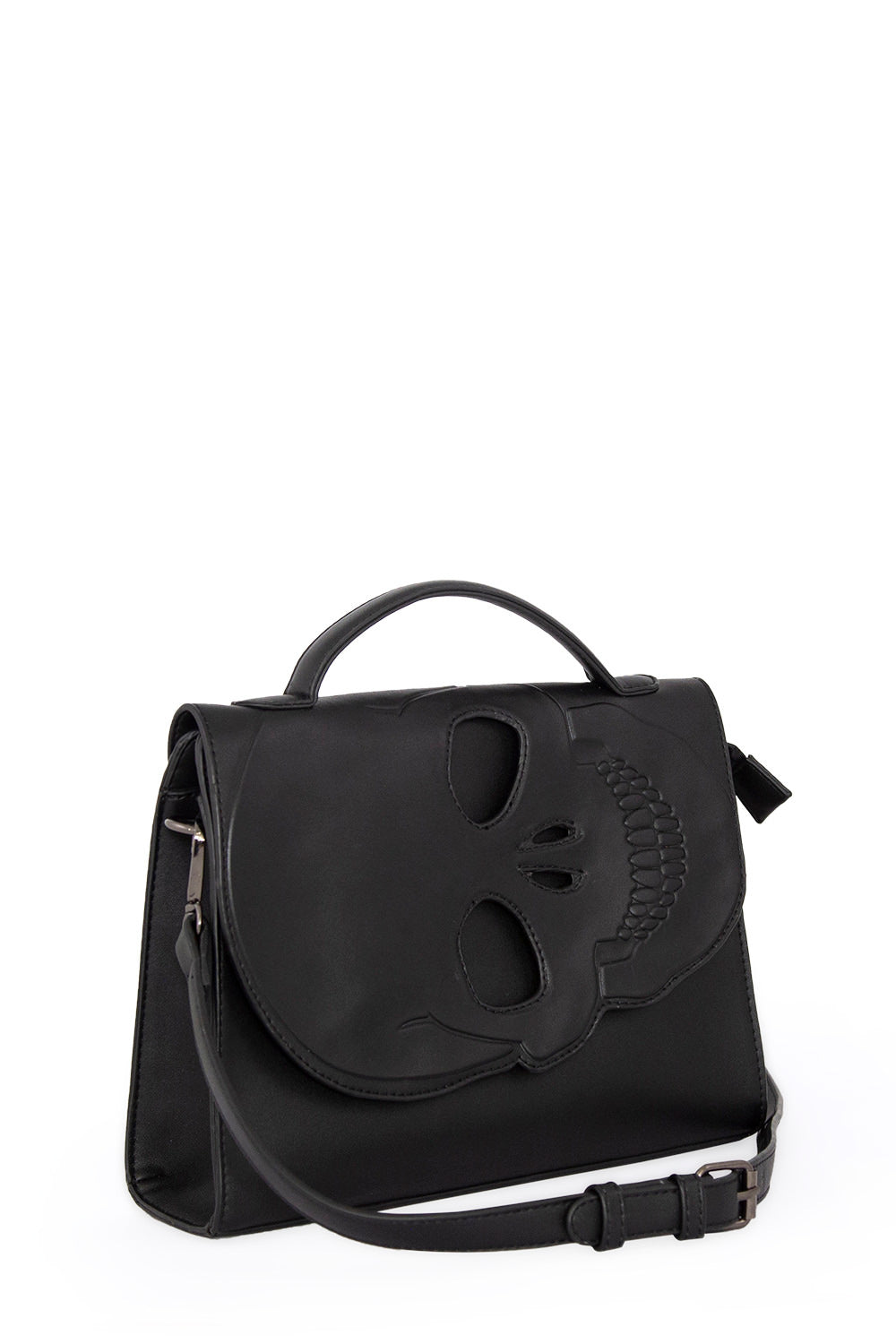 Banned Alternative Tenebris Cut Out Skull Shoulder Bag