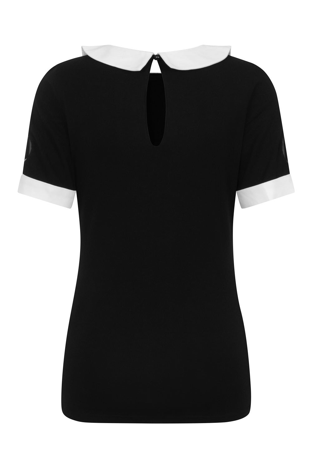 Banned Alternative Moon Dreaming Black and White Collar Top