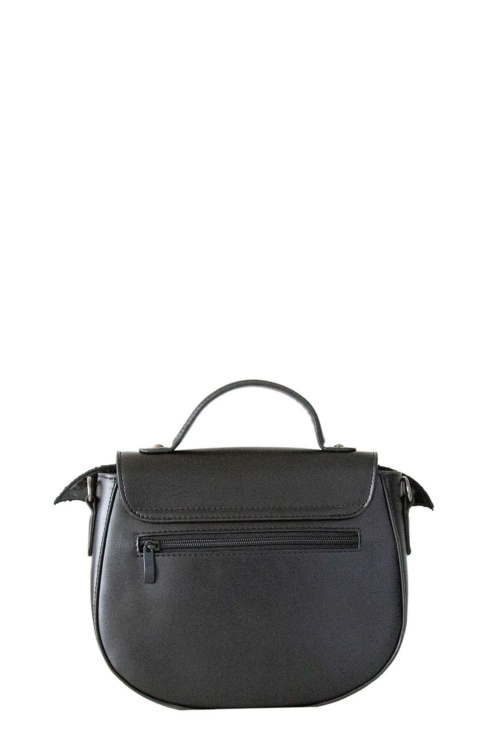 Back of Bat print side body handbag