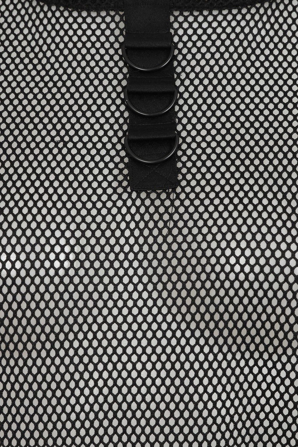 Banned Alternative Prewitt Mesh Hoodie Top Black