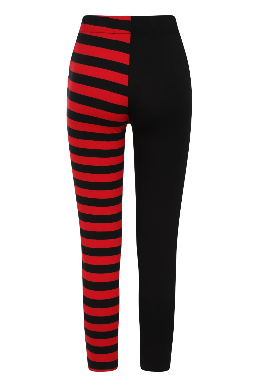 Banned Alternative Half and Half Black Striped Leggings