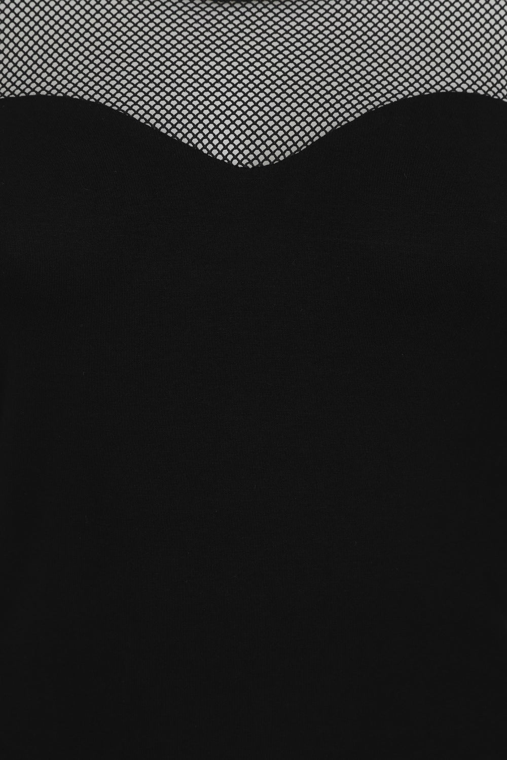 Black long sleeve top with mesh panels and thumb holes