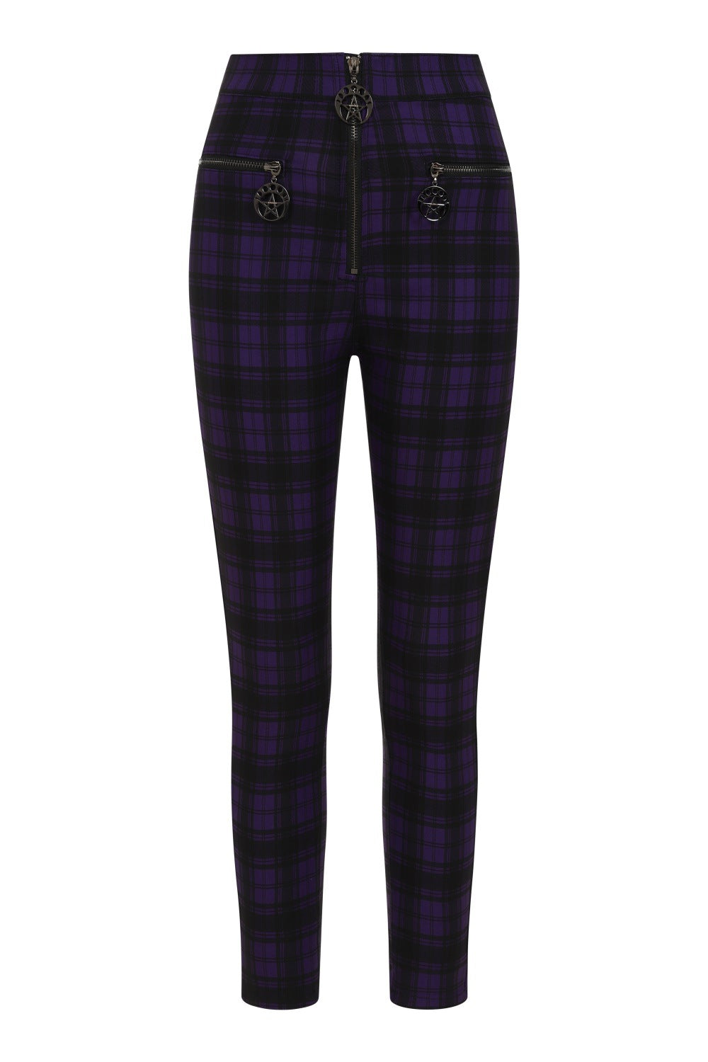 Banned Alternative Damien Stretch Check Trousers