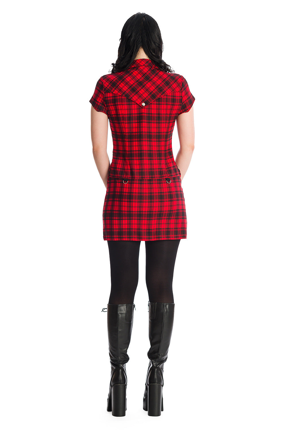 Banned Alternative Tartan Night Zip Dress