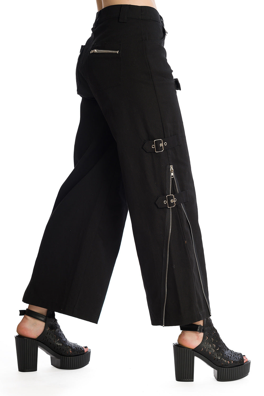Banned Alternative Tanith 3/4 Length Straight Cut Trousers