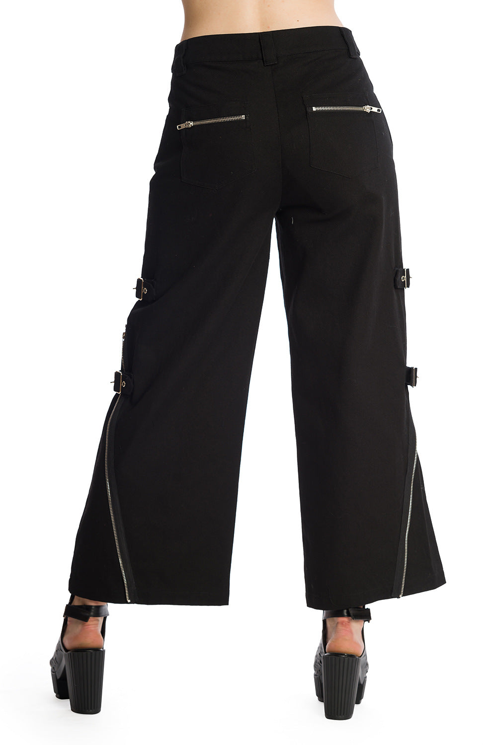 Banned Alternative Tanith 3/4 Length Straight Cut Trousers