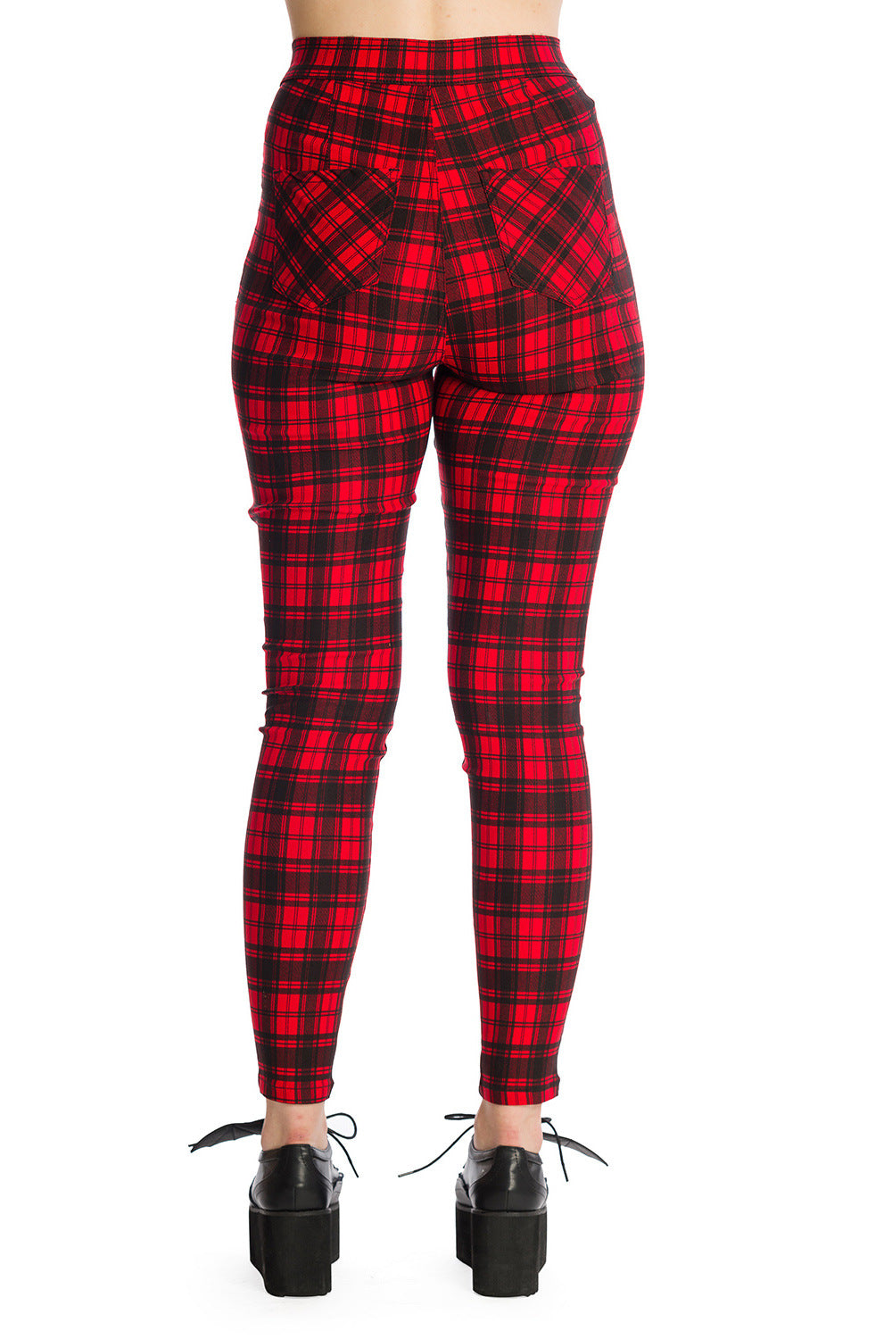 Banned Alternative Damien Stretch Check Trousers