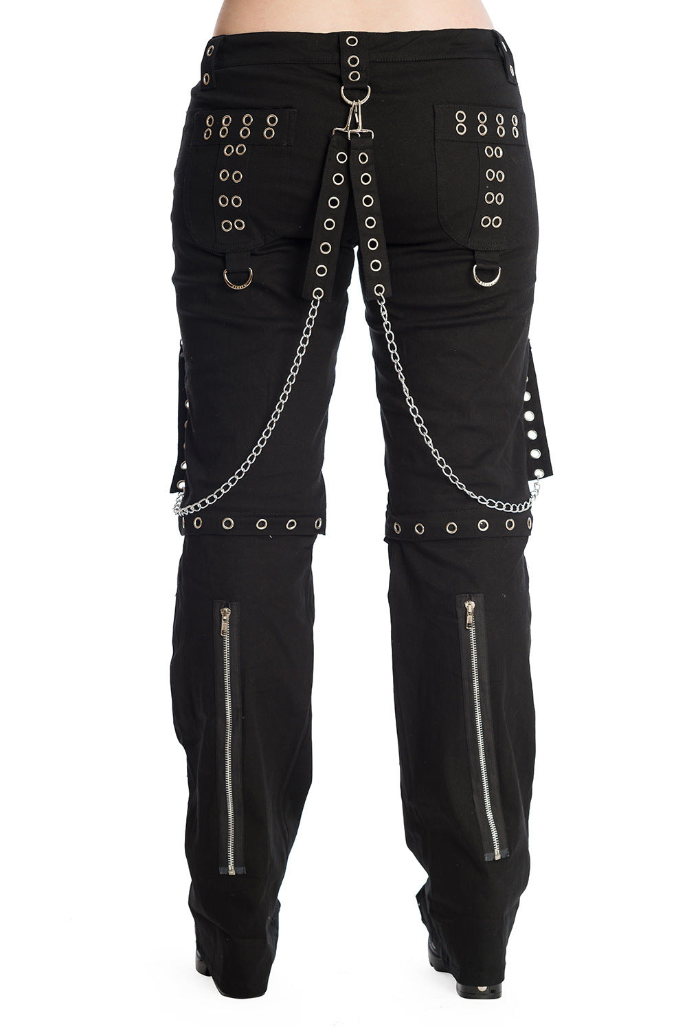 Banned Alternative Hellbound Black Punk Chain Trousers