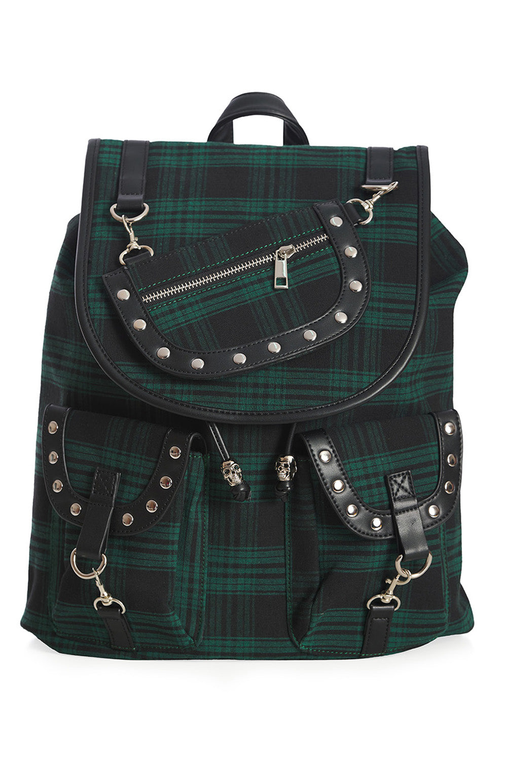 BANNED's Iconic Yamy Multi-Style Backpack | Gothic Skull Detachable Pouch Bag