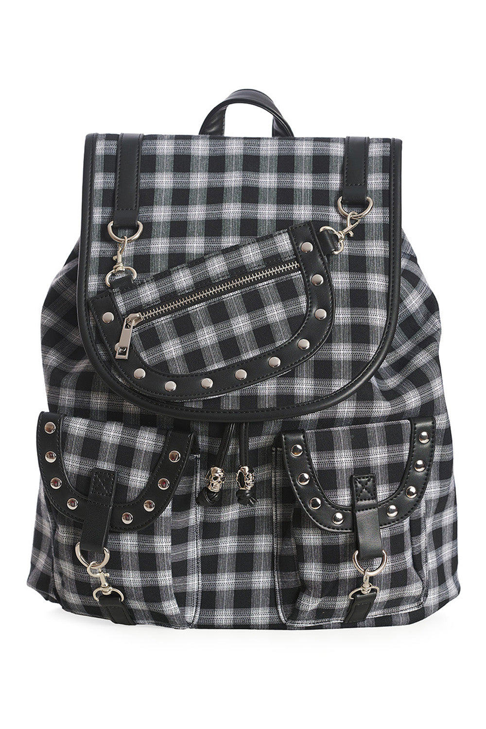 BANNED's Iconic Yamy Multi-Style Backpack | Gothic Skull Detachable Pouch Bag