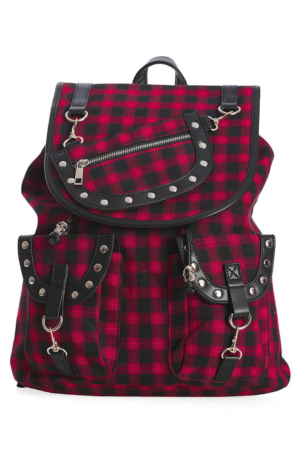 BANNED's Iconic Yamy Multi-Style Backpack | Gothic Skull Detachable Pouch Bag