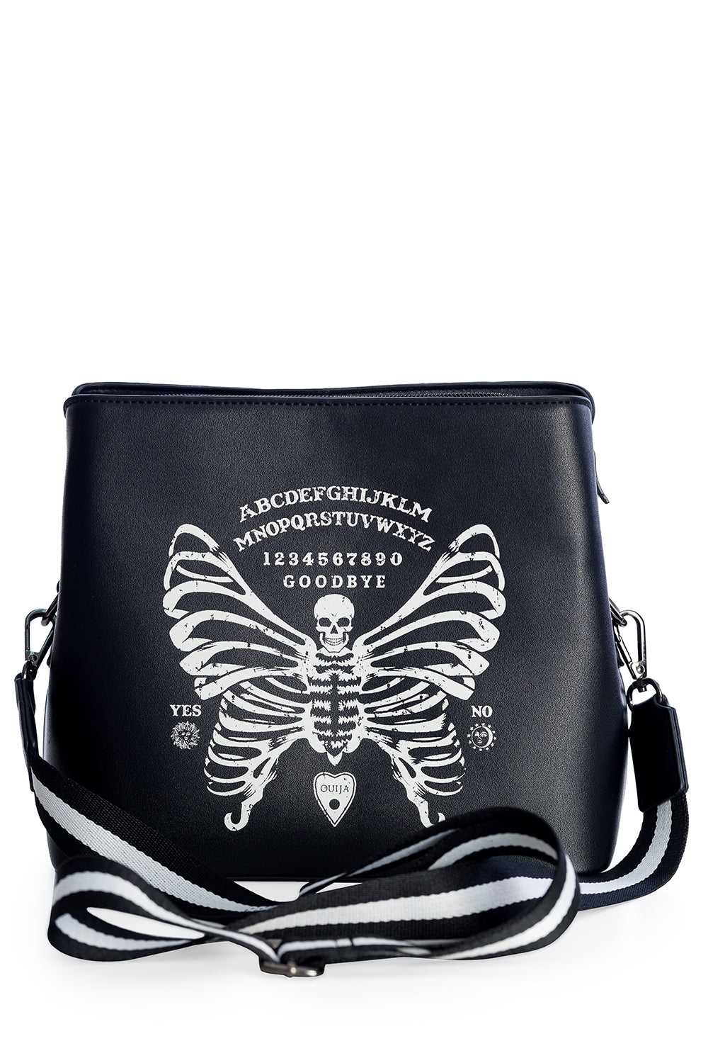 Buy Black Goth Crossbody Shoulder Bag Gothic Striped Bag Deaths Online in  India 
