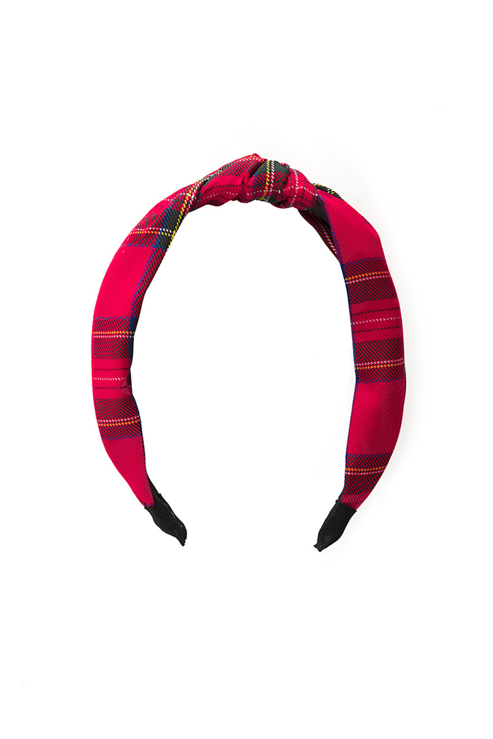 red tartan headband