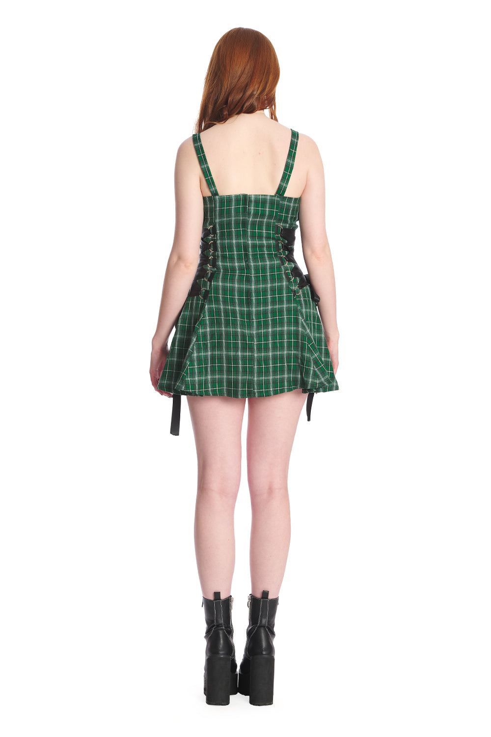 Banned Alternative Klondike Lace Up Check Dress