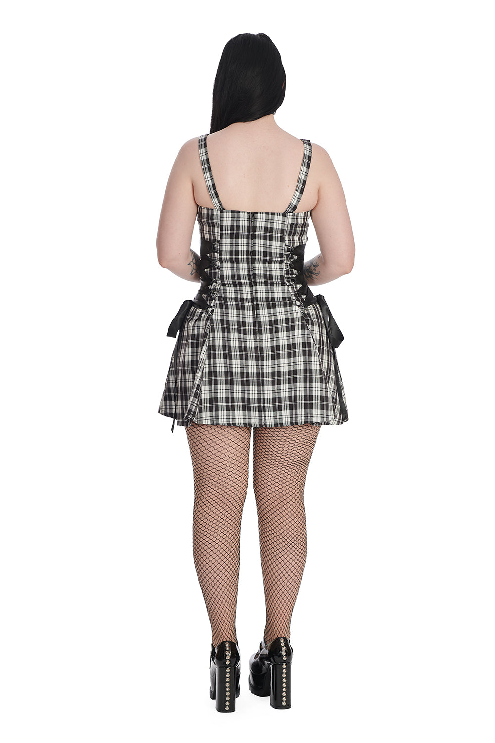 Banned Alternative Klondike Lace Up Check Dress